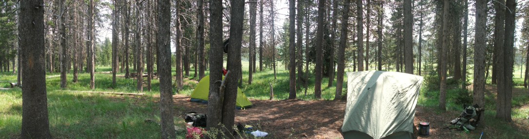 Campsite at Grizzly Lakes Winter Creek